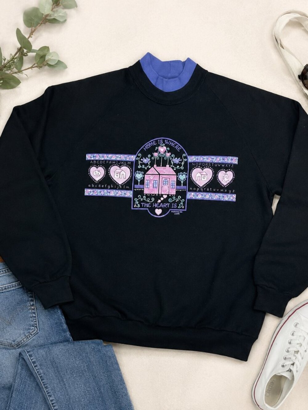 Vintage Morning Sun “Home Is Where The Heart Is” Sweatshirt USA L